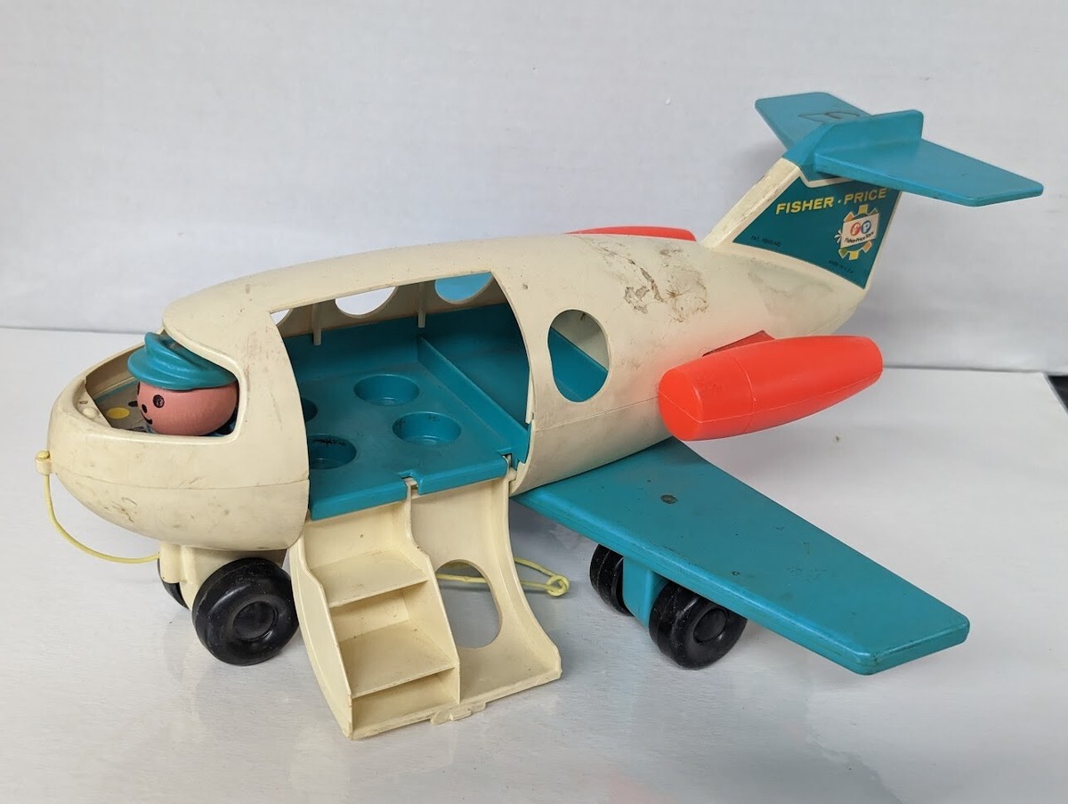 Vintage Fisher Price Little People Fun Toy Jet Airplane Vintage Fisher Price Little People Fun Toy Jet Airplane
