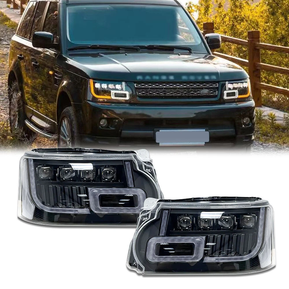 Pair Headlight Assembly For Land Rover Range Rover Sport 2010-2013 Plug and play
