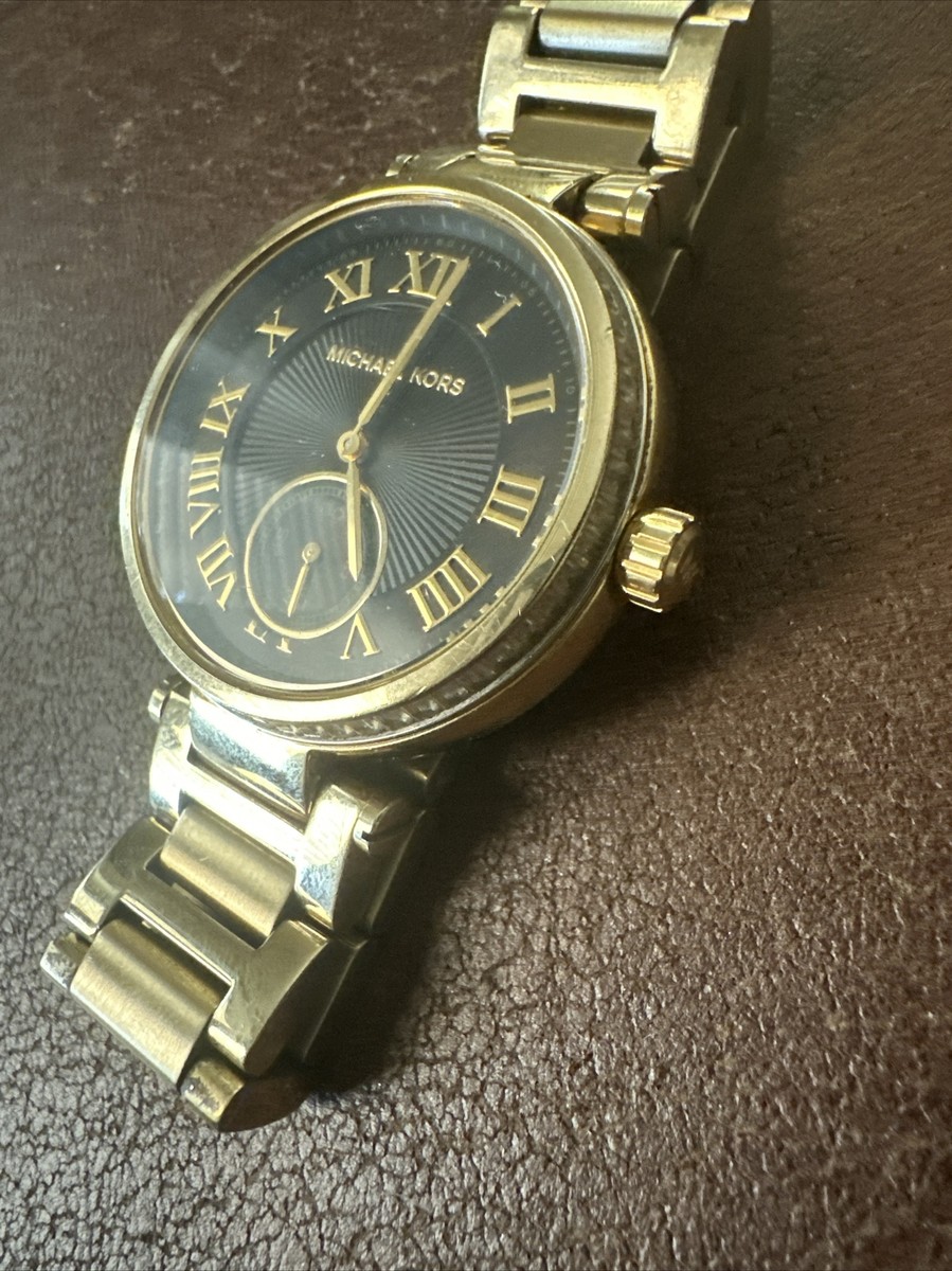 NWT Michael kors gold MK5989 watch MICHAEL KORS Skylar Black Dial Gold-tone Ladies Watch Item  main image 2