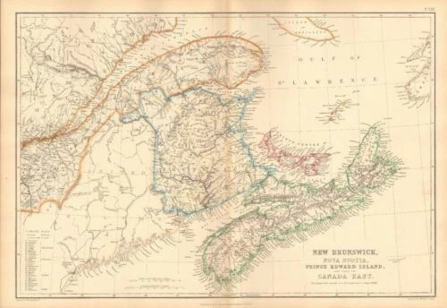 New Brunswick Antique North American Maps & Atlases 1800-1899 Date Range