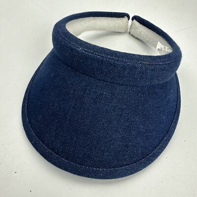 Unbranded Blank Blue Visor Cap Hat Fitted