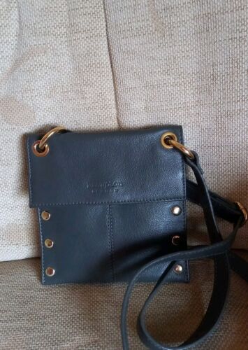 Brampton London Fine Leather Shoulder Crossbody Bag GREY - Picture 1 of 9