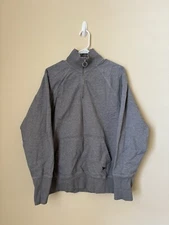 Drake’s London Quarter Zip Sweatshirt Pullover Grey 44