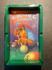 Vintage Camel Lights Ashtray, 1992 JOE COOL Pool Ashtray, Vintage Pool Table