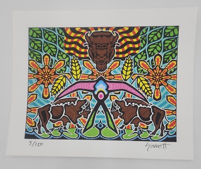 Rick Sinnett ''This Land '' signed blotter art print limited edition