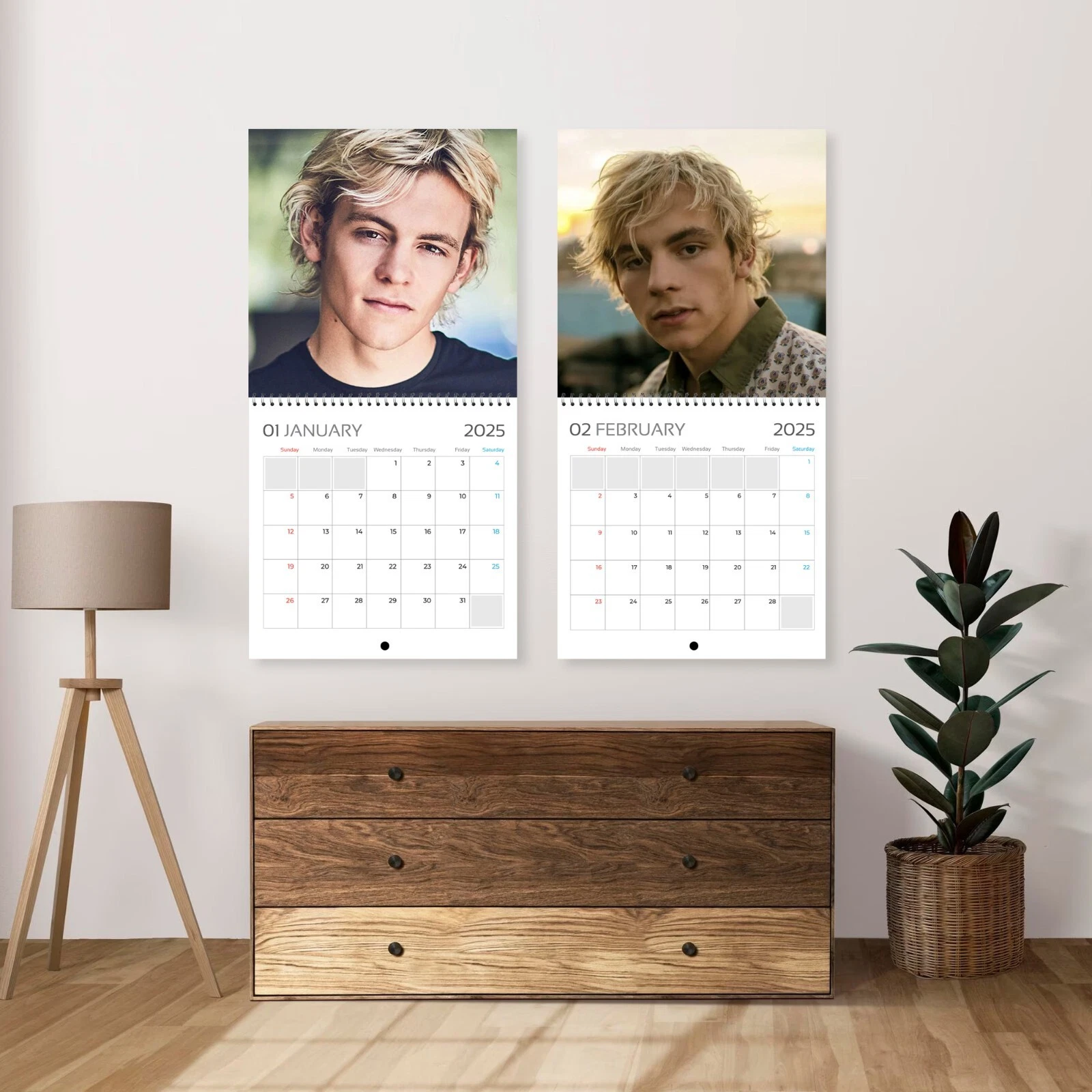 Ross Lynch 2025 TV & Music Stars Calendar, 12-Month Singer & Actor Wall Calendar