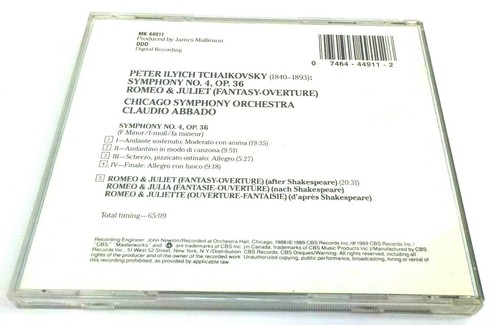 Tchaikovsky Symphony NO. 4 Romeo & Juliet Chicago Symphony CD - Picture 4 of 12