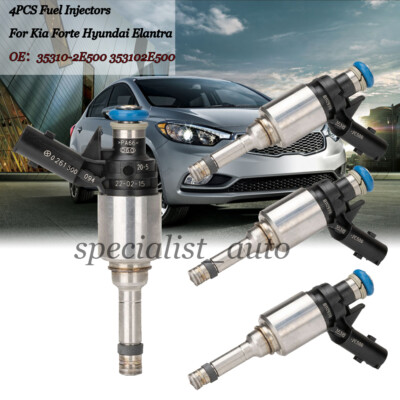 4PCS Fuel Injectors 35310-2E500 For Kia Forte Hyundai Elantra GT 2.0L L4 2014-17
