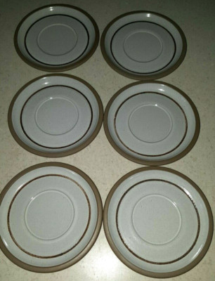 NEU   MIDWINTER Stoneware   England   6x Unterteller Salat Brot Teller   Ø 18,5