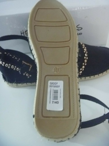 2 PAIR DUNE GIGGY ESPADRILLES FLAT SANDAL BLACK TAN ANKLE STRAP STUD SHOES UK 7 - Picture 7 of 7