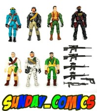 2003-2005 Lanard CORPS Military Soldier Action Figure  Weapons Lot of 7 Vintage