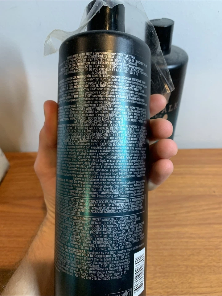 Lote de 2 champú TIGI Catwalk avena y miel y avoine y miel - 25,36 oz Foto 2 de 2