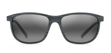 NEW Maui Jim LELE KAWA Grey Stripe POLARIZED Neutral Grey GLASS Sunglass 811-11D
