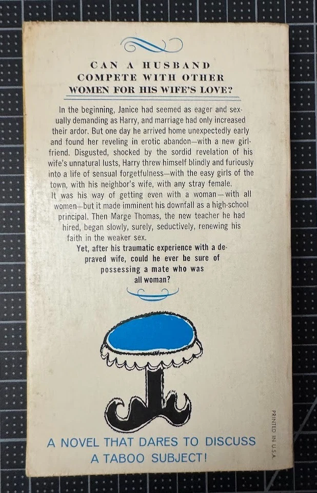 Unnatural Wife by Jay Carr Lesbian Interest Vintage Paperback 1966 - Image 3 of 4