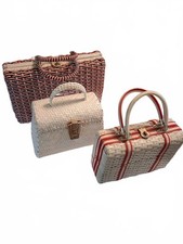 Vintage Woven Handbags Set