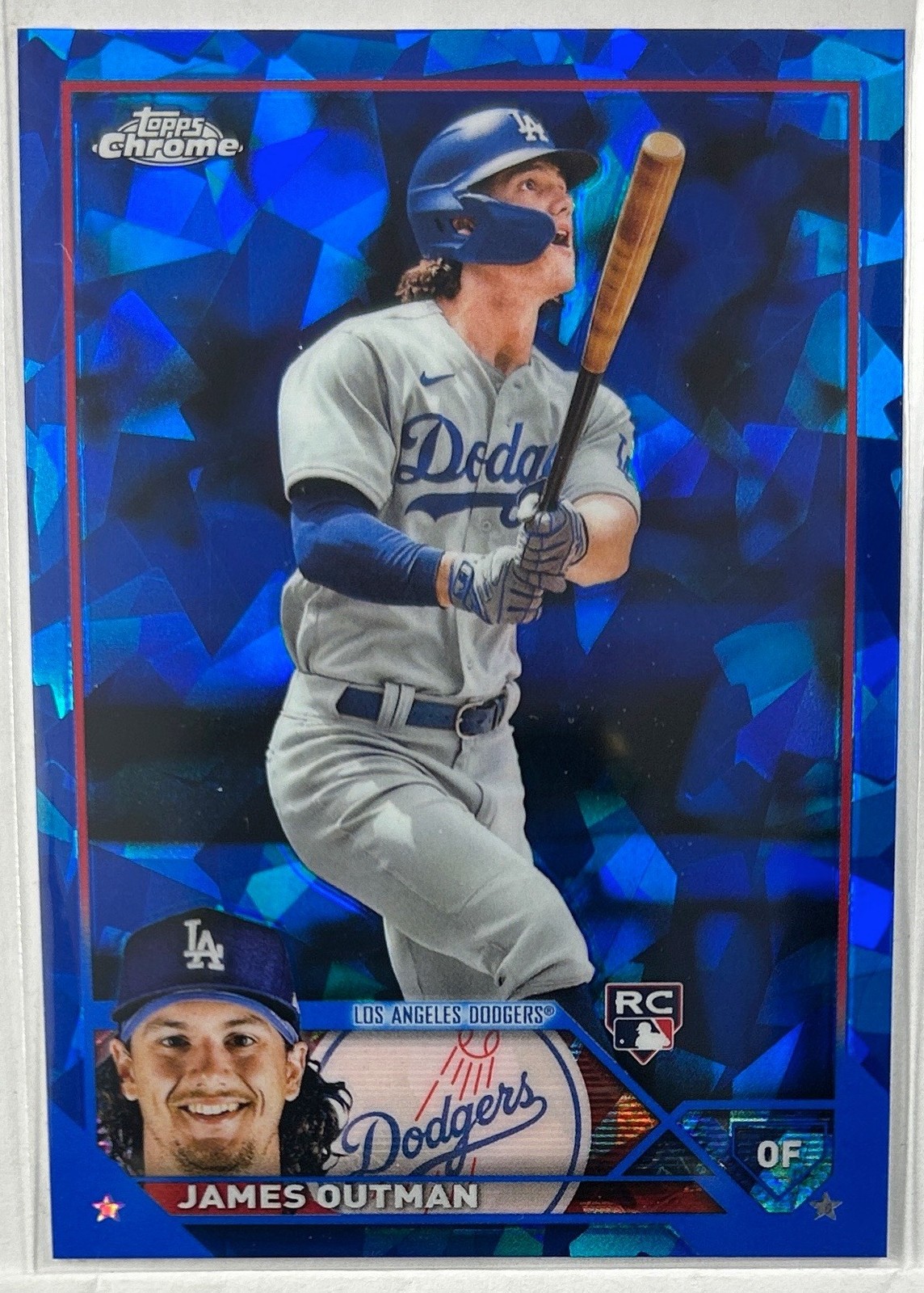 2023 Topps Chrome Sapphire Edition #395 James Outman RC Los Angeles Dodgers