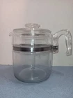 Vintage Pyrex Percolator 7756 Flameware 6 Cup Glass Coffee Pot & Lid Complete