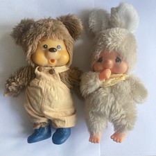 Vintage Sekiguchi Monchhichi Monchichi Hoppy-Boo and Tobby Bear RARE