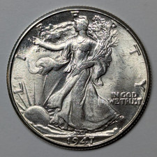 1947 D Walking Liberty Silver Half Dollar MS