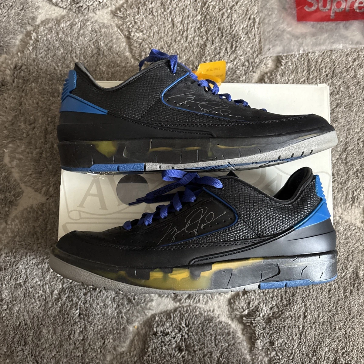 Off-White x Air Jordan 2 Retro SP Low “Black Varsity Royal” 2024 display picture 2