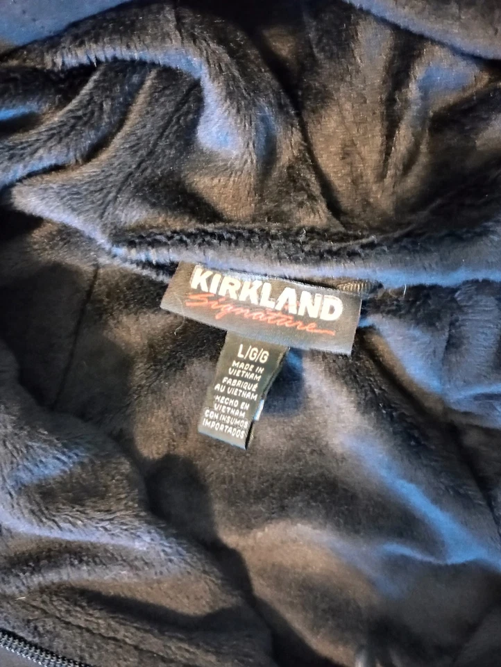 Jaqueta feminina Kirkland forrada de lã casca macia preta tamanho grande - Imagem 3 de 4