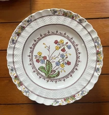 vintage Copeland SPODE Cowslip S.713 Dinner Plate 10 1/4" basket weave