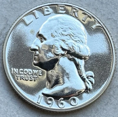 1960 PROOF Washington Quarter UNC/BU - 90% SILVER-INV#8885