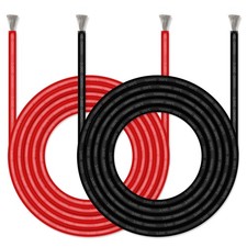 10 Gauge High Temp Silicone Wire 6 Ft Red And 6 Ft Black Flexible Insulated Copp