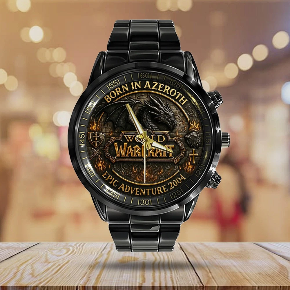 World Of Warcraft Black Stainless Steel Watch