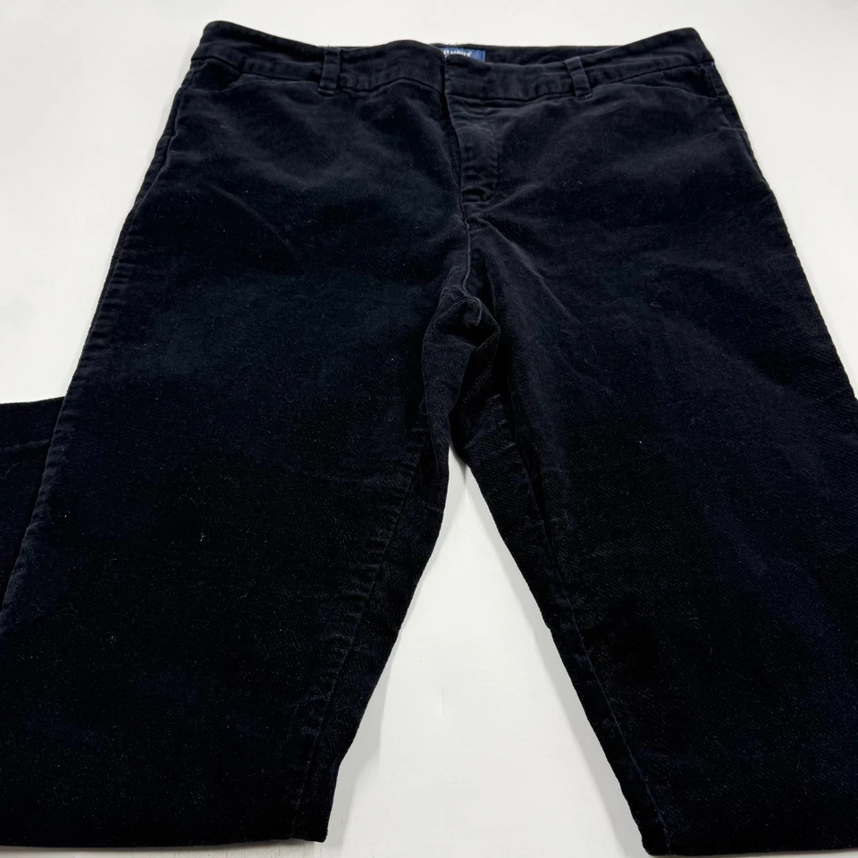 Pantalones Pixie Old Navy para mujer talla 10 negros mezcla de algodón elásticos ajustados al tobillo Foto 2 de 4
