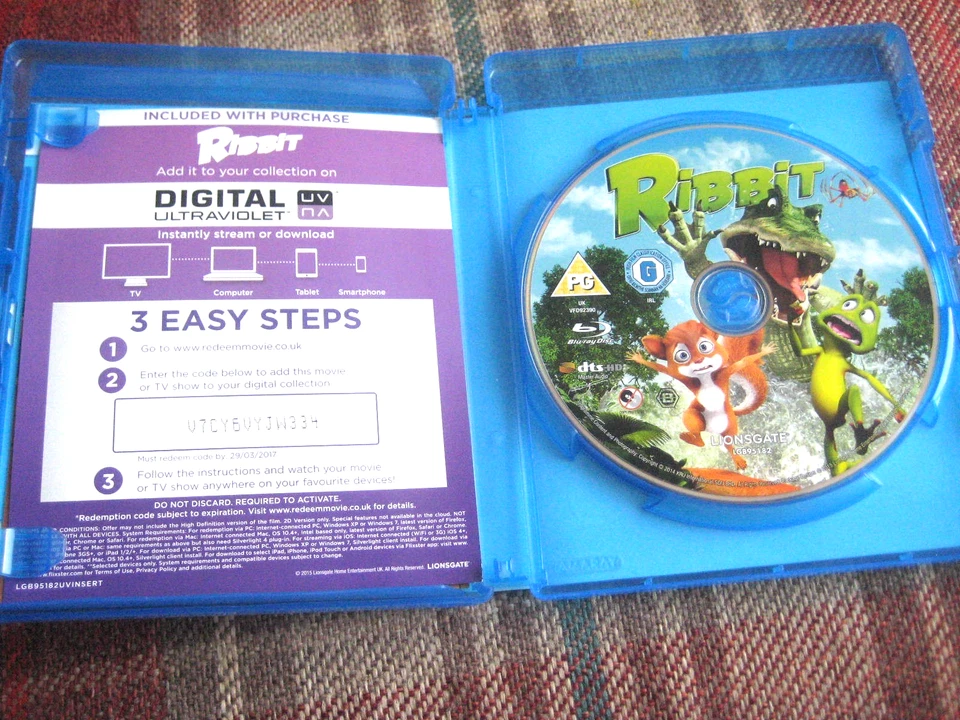 RIBBIT 3D + 2D BLU RAY + SLIPCASE MINT DISC FREE P&P - Image 4 of 4