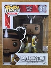 VAULTED Funko POP WWE #31 KOFI KINGSTON (White Outfit), 2016 In Protector, New