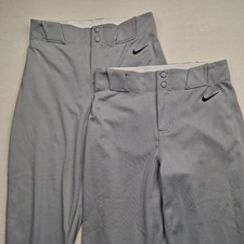 NIKE Baseball Pants - Open Leg - Gray/Silver - Size Youth XL Lot of 2