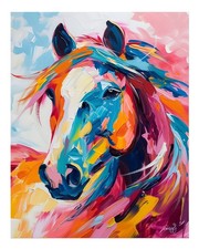 Lebendiges Pferd Abstrakte Wandkunst Für Heimdekoration Abstraktes Pfe