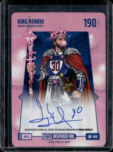 2026 Bo Jackson Battle Arena King Henrik Inspired Ink Battlefoil Auto #HLA-3