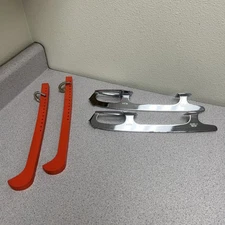 John Wilson “Majestic” Ice Skate Blades Size 10 1/2 W/ Skate Guards England