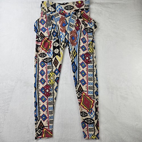 ShoSho Pants Women S/M Small Medium Multicolor Elastic Waist Knit Pull On Casual