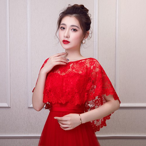 1x Elegant Lace Shrug Shawl Cape Crop Bolero for Evening Dress Women Ladies - Picture 12 of 35