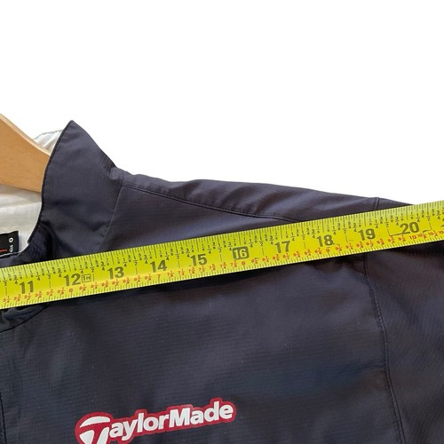TaylorMade wandelbare langärmelige Windbreaker Jacke durchgehender Reißverschluss Flagge Herren O/Large - Bild 15 von 18