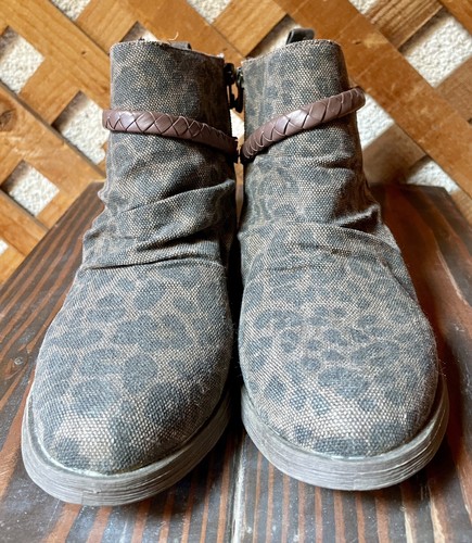 BLOWFISH Cool New LEOPARD Print Slouch BOOTIES Ankle Boots Size 8.5 - Picture 7 of 15