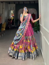 Traditional wear Dola Silk Lehenga Choli With Dupatta For Festival