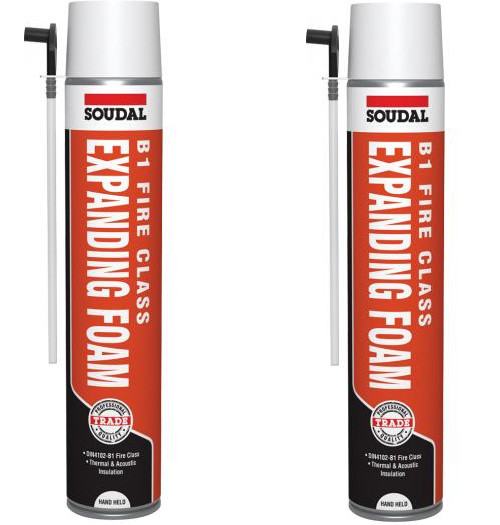 Soudal B1 Fire Class Expanding Foam Hand Held Polyurethane Foam Filler -750ml - Image 4