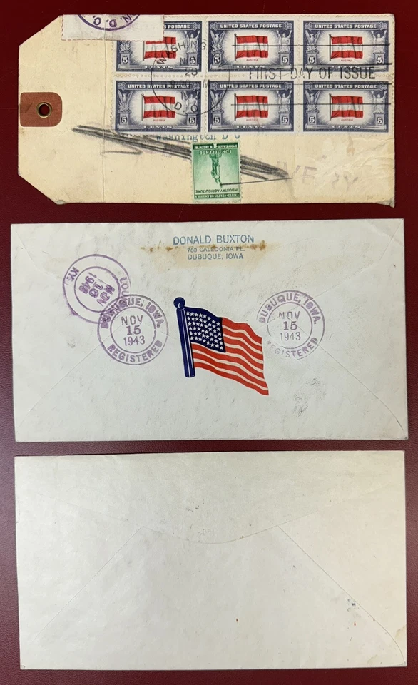 U.S., Lot of 18 Overrun Countries covers and 1 insured tag, most are F.D.C.s - Image 2 of 4