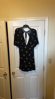 Free People Women's Mockingbird Mini Dress - Black Combo - Size 0