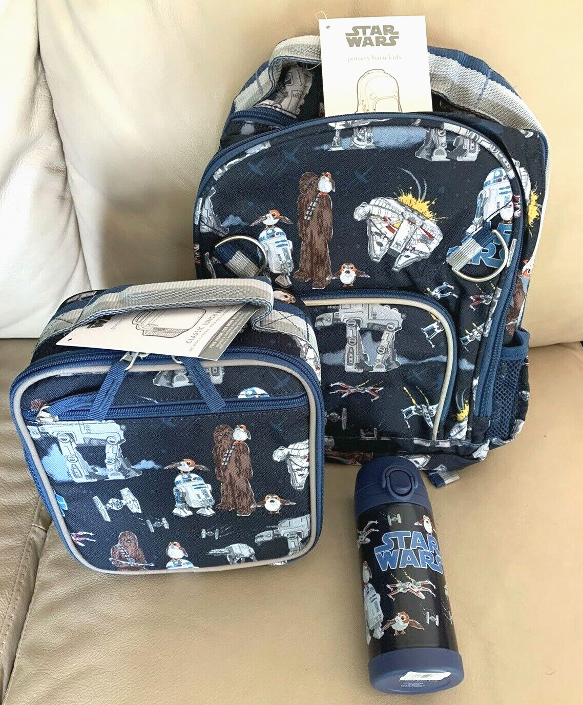 PONY ZAINO da viaggio Pottery Barn scuola disney STAR WARS SOLO SPAZIO+PRANZO+ACQUA.