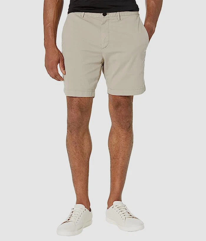 $145 Theory Men's Beige Zaine Slim Fit Chino Shorts Size 38