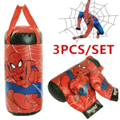 Kinder Box Boxsack Training Avengers Spider Man Boxsäcke Handschuhe Spielzeug DE