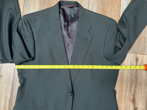 Men Hart Schaffner Marx Foley's Blazer Size 41R Black in Dark Green - Picture 4 of 14