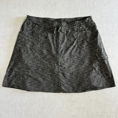 Kuhl Mova Skort XL Hiking Skirt with Shorts Gray Heather Womens Athletic