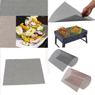 BBQ Mat Replaces Vegetable Grill Mesh Tray Nonstick Cooking Sheet Barbecue Tool